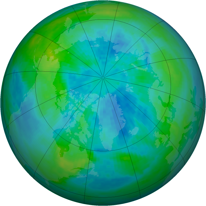 Arctic ozone map for 24 September 1990